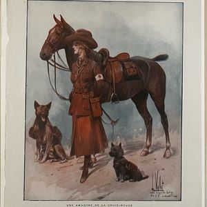 Les Suffragettes AU front 1915 print